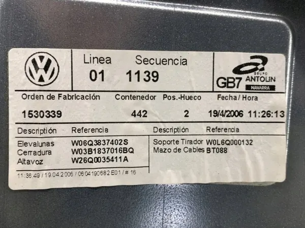 OEM 6Y2959801 Régulateur Vitre Avant Droit VW Polo IV image 6