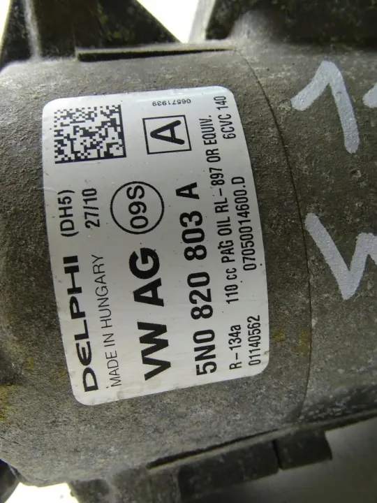 Compresor AC usado OEM 5N0820803A para VW 2.0 TDI image 6