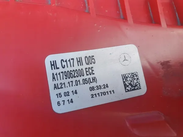 Lámpara trasera izquierda Mercedes W117 C117 CLA Sedan image 5