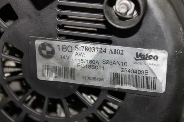 BMW F10 F01 E70 E71 2.5D 3.0D 3.5D N57 Dynamo 180A 7803724 image 5