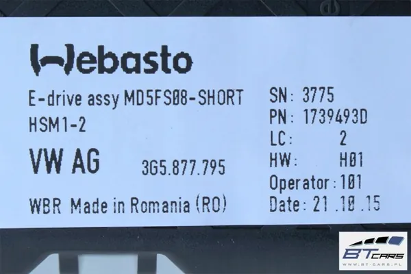 Toit Ouvrant Audi A4 OEM 8W5877041A - Pièce d'Occasion image 6