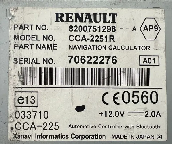 Panneau Radio Renault Espace IV OEM 8200751298 image 4