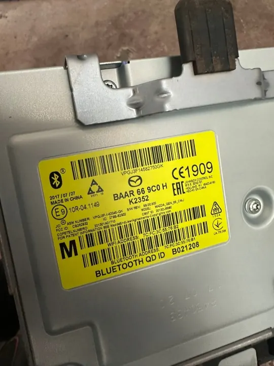 Módulo ecrã Bluetooth Mazda CX-3 2018 OEM BAAR669C0H image 3