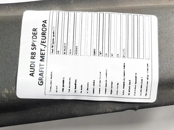 Support d'aile gauche Audi R8 II Spyder OEM 4S0805315C image 6