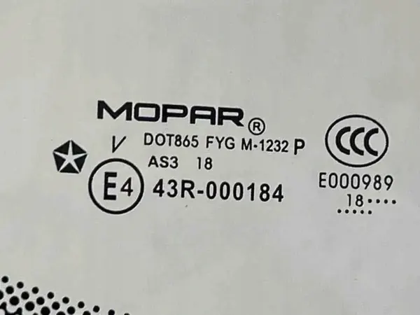 Vidro traseiro esquerdo OEM 43R000184 para Chrysler Pacifica image 6