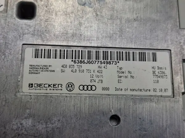 Audi Q7 MMI-Einheit OEM 4L0910731K - Gebraucht image 7