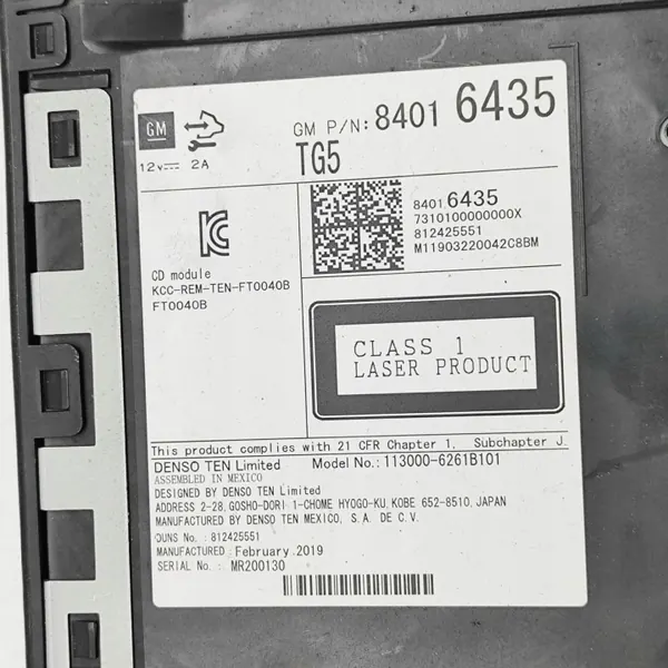 Changeur CD OEM 84016435 pour Cadillac Escalade 6.2L image 7