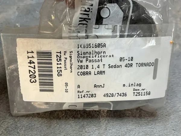 VW GOLF VI 6 11 R Alarm image 4