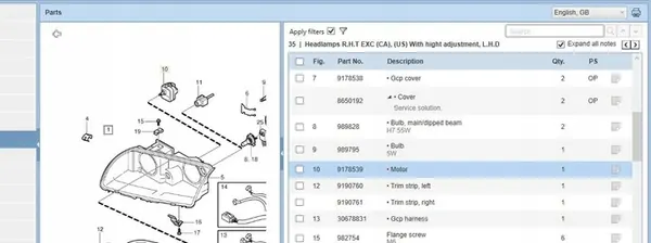 Motor de ajuste de nivel Volvo S80 2002 image 6