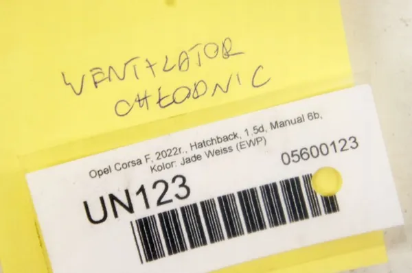 Opel Corsa F 1.5d Kylarrubrik UN123 5001784-05 image 8