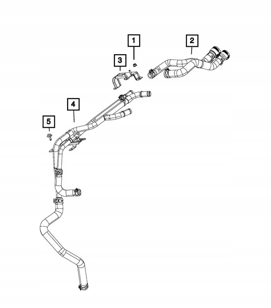 Lämmittimen syöttöletku EGR-putki OEM 68280786AD Jeep Wrangler image 3