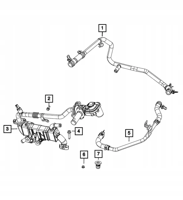 Lämmittimen syöttöletku EGR-putki OEM 68280786AD Jeep Wrangler image 4