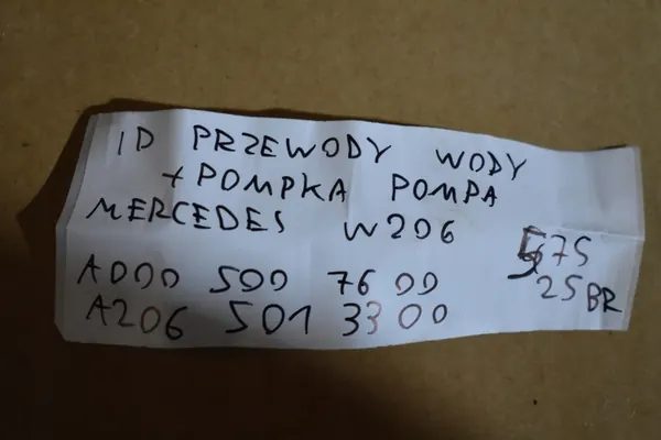 Vesiputket + Pumppu Mercedes W206 image 4