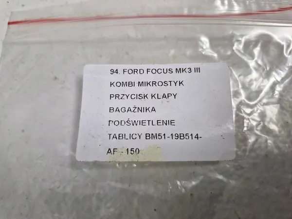Micro Switch Tavaratilan Nappi FORD FOCUS MK3 Kombi OEM image 8
