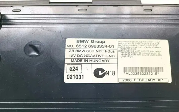 Magazine Changer CD BMW OEM 6983334 pour X3 E83 image 3