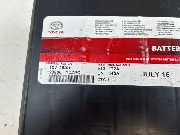 Bateria Toyota OE 28800YZZPC usada - 1 Ah image 8