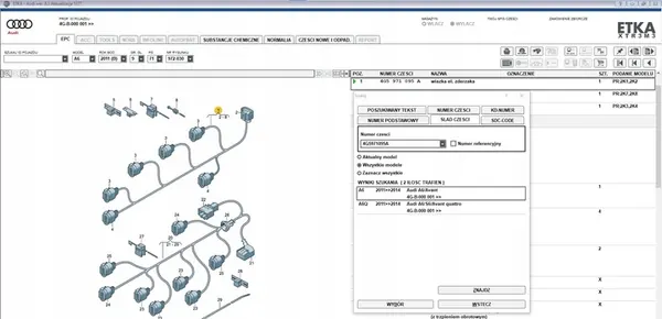 Johdotus Audi A6 C7 PDC OE 4G5971095A image 3