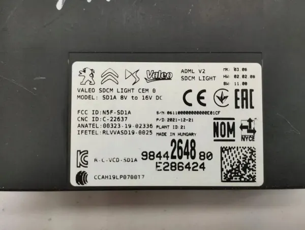 Opel Mokka Ajovalomoduuli OEM 9844264880 image 5