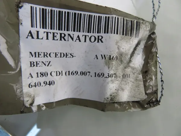 ALTERNATOR MERCEDES W169 W245 2.0 CDI A6401540202 image 7