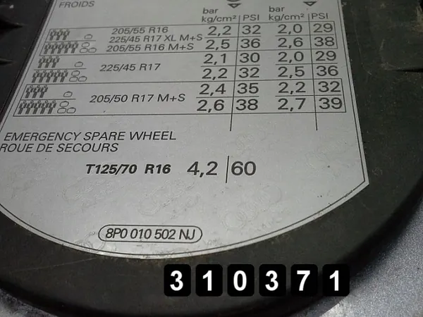 Couvercle Réservoir Carburant Audi OEM AM-310371 image 8
