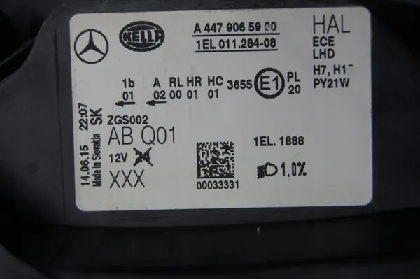 MERCEDES VITO W447 RECHTER KOPLAMP A4479065900 image 9