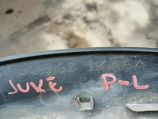 Nissan Juke I Etuvasen lokasuojan peite image 4