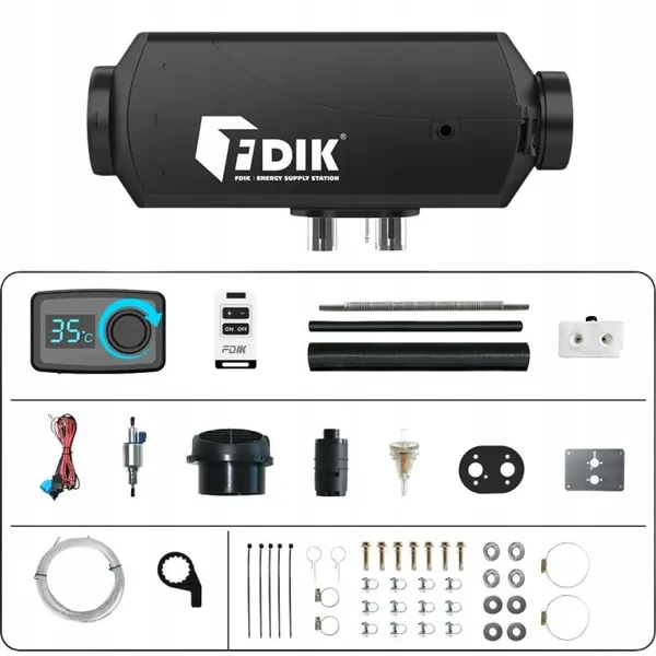 Diesel parkeerverwarming OEM EK0016_10 2kW 12V met ventilator image 4