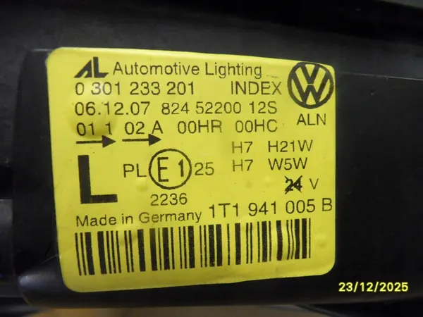 Vasen Etuvalot VW Touran I Lift image 10