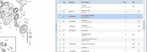 Volvo V60 2017 Polia do virabrequim image 6