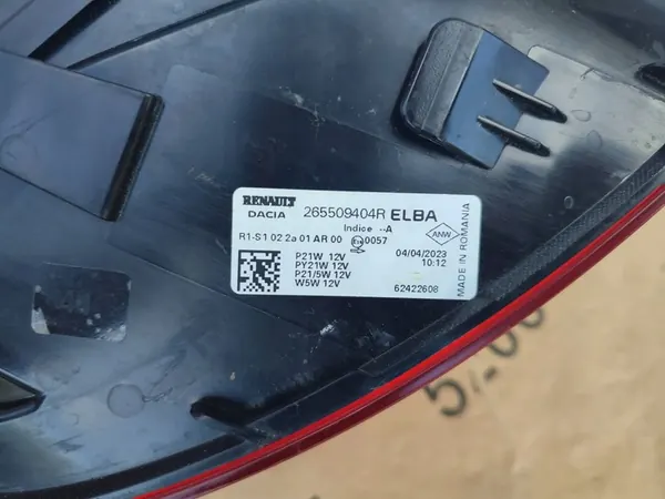 Bakljus Höger Dacia Logan III 2023 Sedan 265509404R image 10