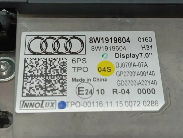Moniteur d'affichage Audi A4 B9 OEM 8W1919604 image 4