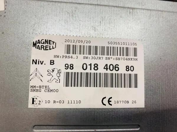 Radio OEM 9801840680 pour Peugeot 208 2008 d'occasion image 3