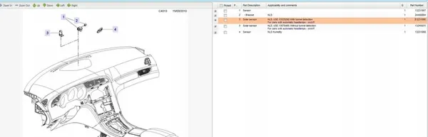 Sensor de sol Saab 9-5 (YS3G) 13525292 image 6
