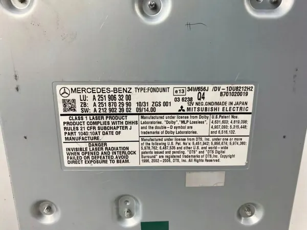 Unité MMI Mercedes-Benz OEM A2519063200 pour R-Class image 10