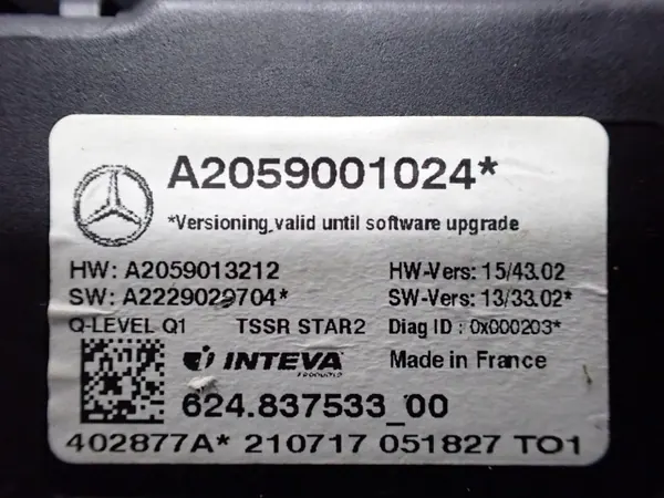 Moteur de toit ouvrant OEM A2059001024 Mercedes C-Class W205 image 3