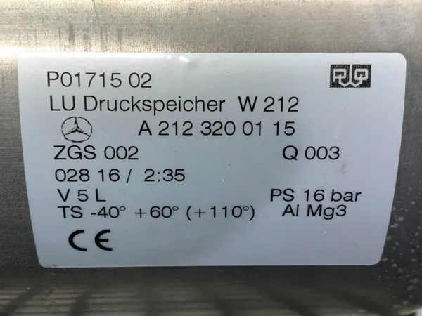 Luftfederungstank OEM A2123200115 für Mercedes image 4