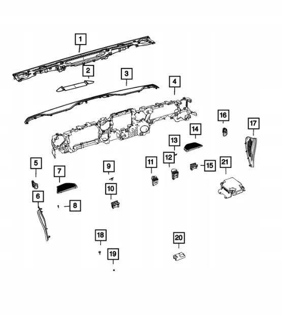 OEM 6AB17TX7AA kojelautamatto Jeep Wrangler JL:lle image 3