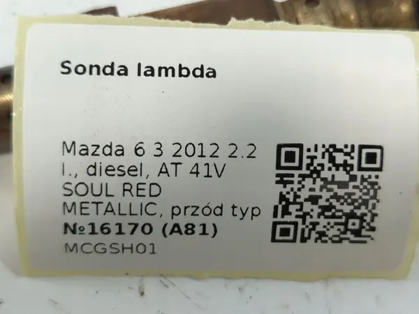 Lambda sensor Mazda 6 3 2012 MCGSH01 image 5