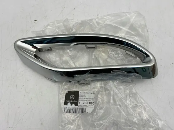 Cadre Échappement Mercedes OEM A2058852321 Droit Chrome image 2