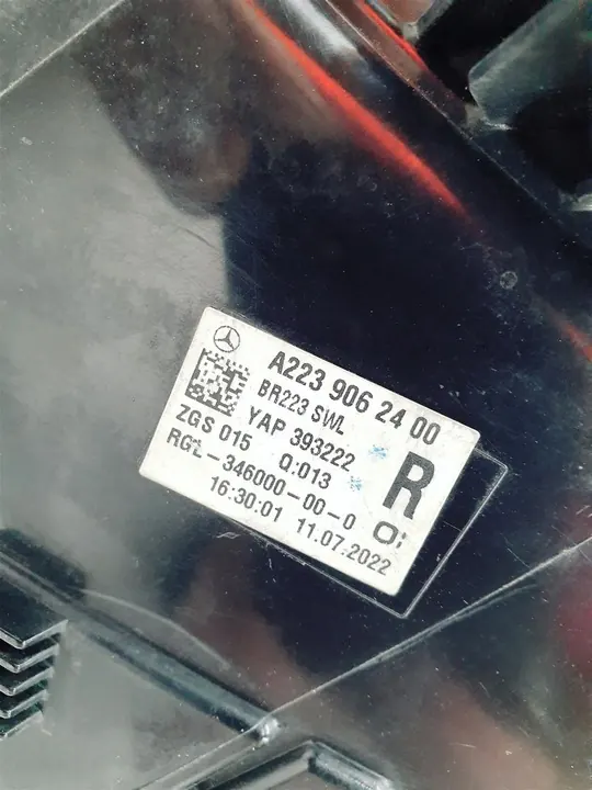 MERCEDES S-KLASSE W223 20R+ RECHTER ACHTER LED LICHT ORIG EU image 10