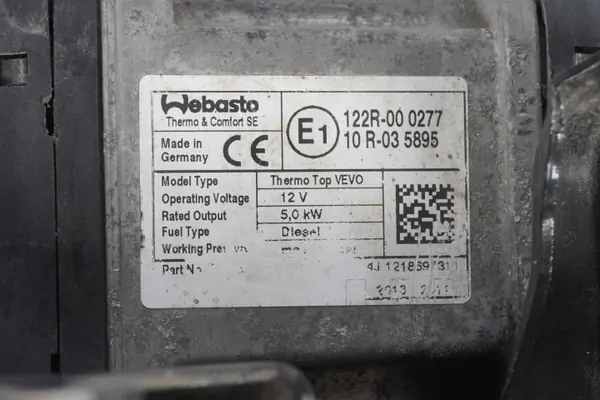 Webasto parkeerstandverwarming OEM 3AA815005D VW Passat CC image 10