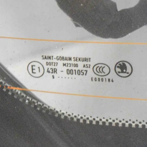Skoda Fabia 2 HB 08-09 bakluckeglas OEM 43R-001057 image 6