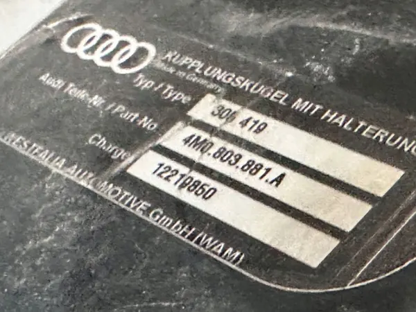 Audi Q7 4M 2020 Bakre Dragkrok OEM 4M0803881A image 7