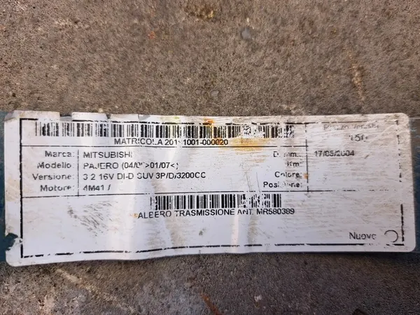 MITSUBISHI PAJERO WAŁ NAPĘDOWY PRZÓD MR580389 image 5