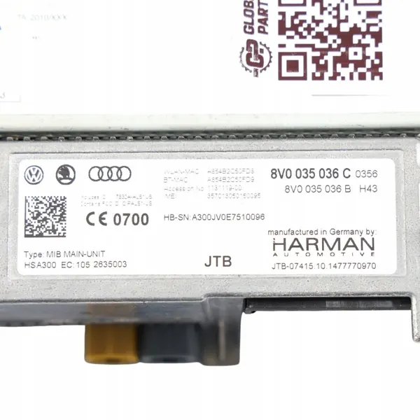 Unidade MMI GPS Audi A3 8V OEM 8V0035036C image 10
