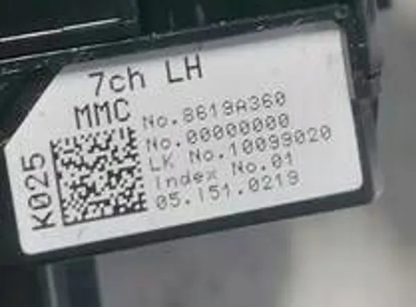 MITSUBISHI SPACE STAR II 16r - SCHAKELAAR 8619A360 image 2