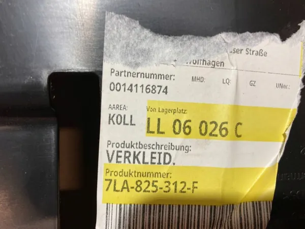 OEM 7LA825312F Bouclier Sous-Caisse Arrière Droit VW T6 image 7