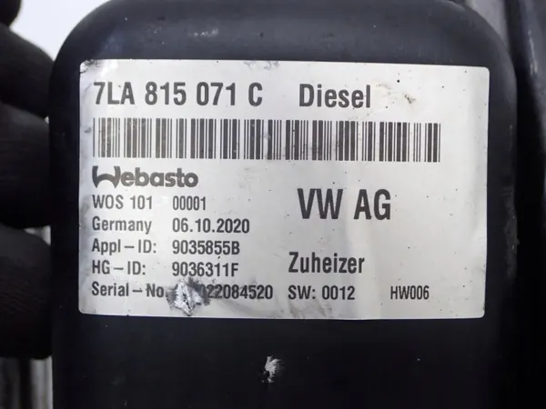 Webasto apulämmitys OEM 7LA815071C VW Transporterille image 8