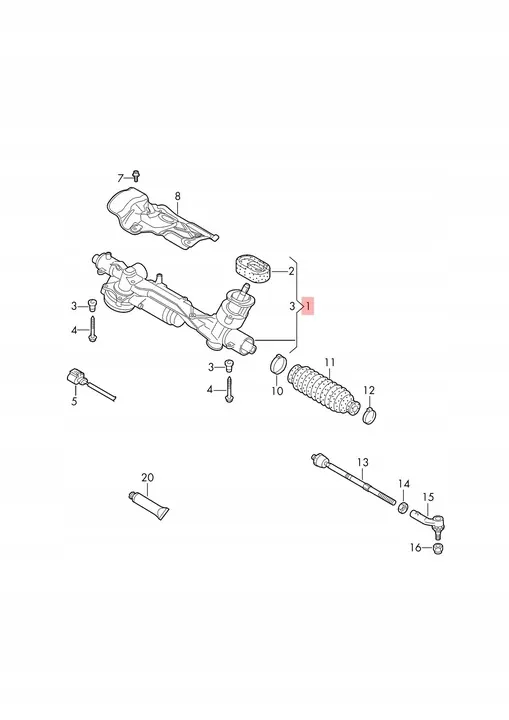 AUDI Q3 Caixa de Direção 5QB423056D 5QF909144B image 2