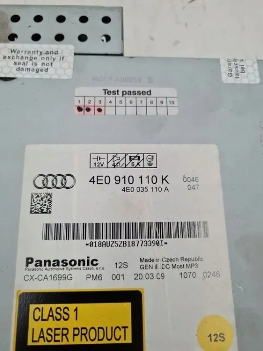Changer CD d'occasion OEM 4F0910110K pour Audi A6 Avant image 4